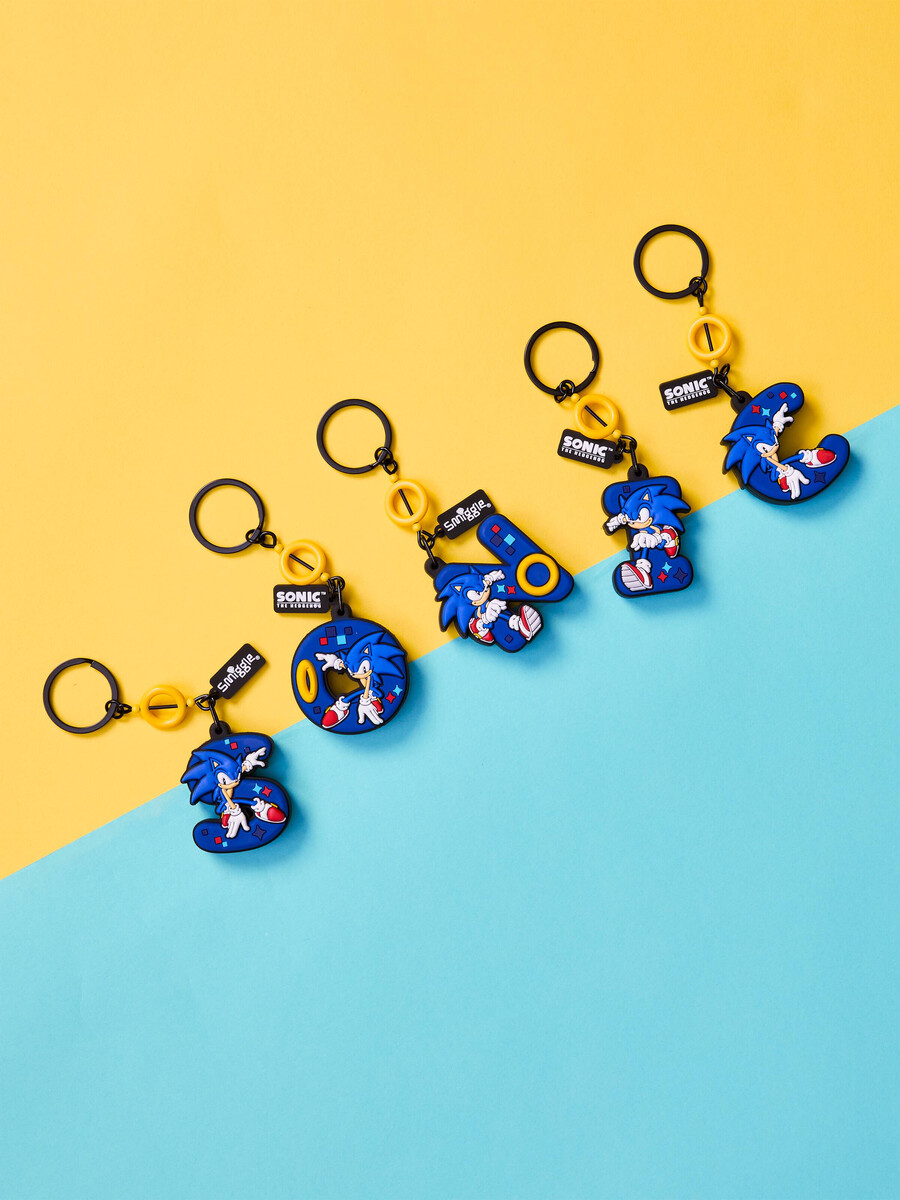 sonic the hedgehog alphabet keyring