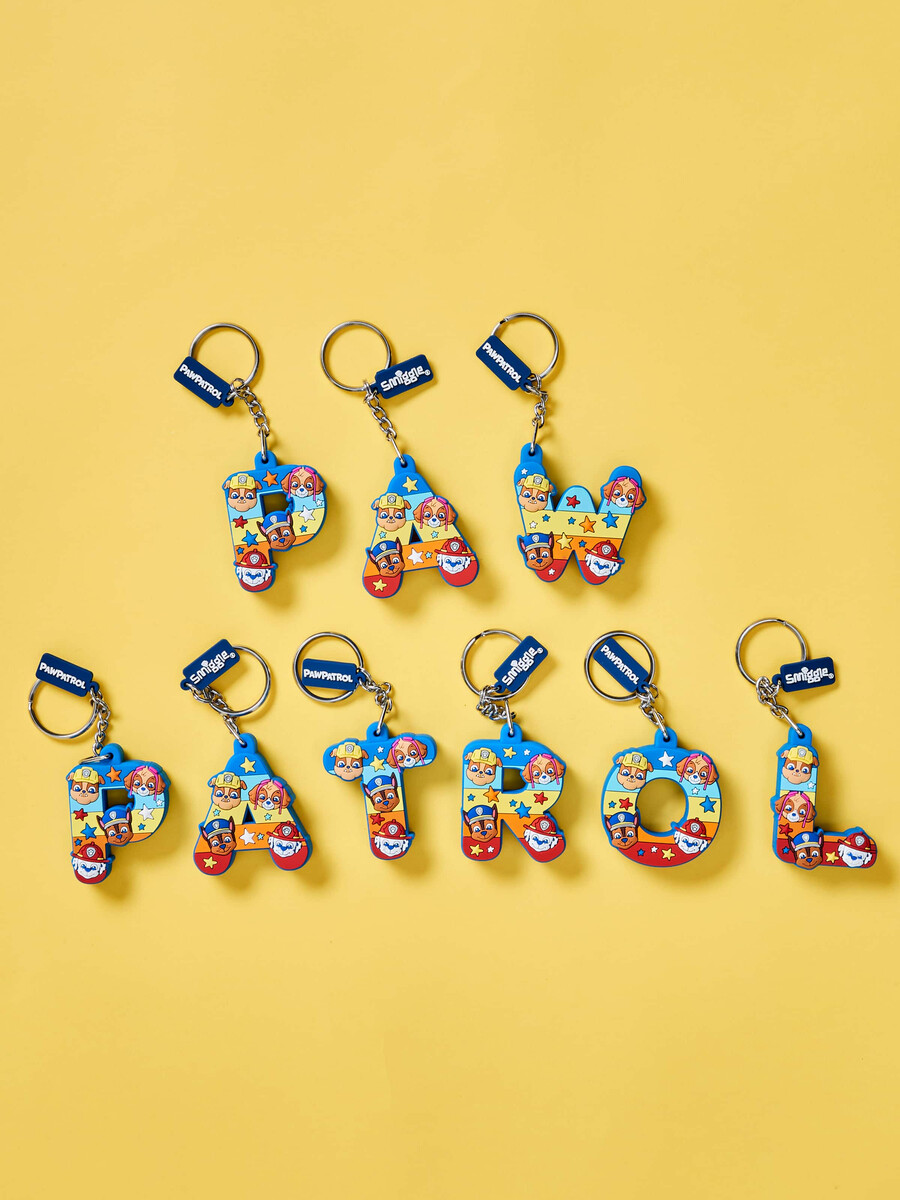 paw patrol scented alphabet keyring