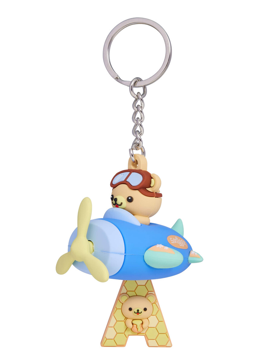spinning plane alphabet keyring