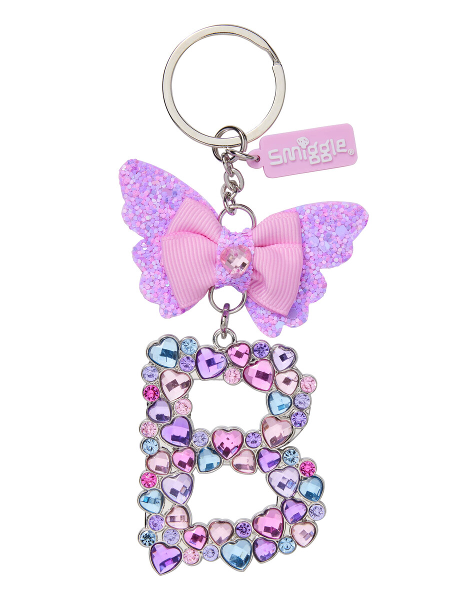 butterfly jewel alphabet keyring