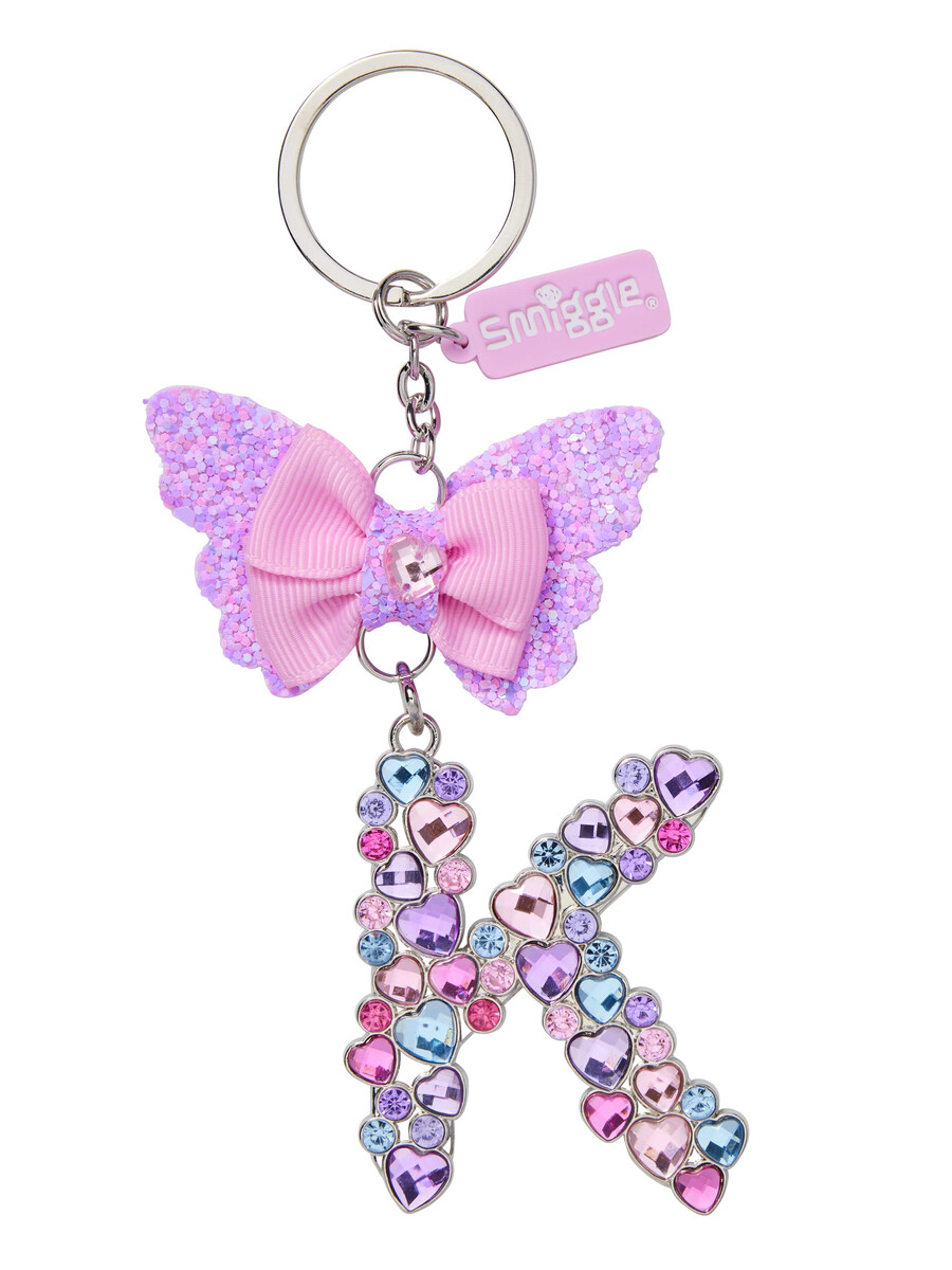butterfly jewel alphabet keyring