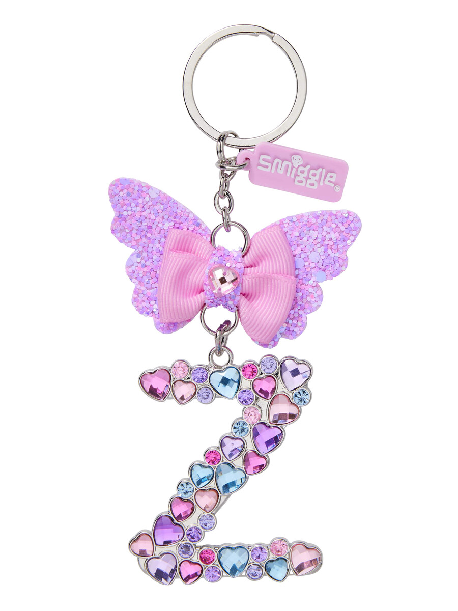 butterfly jewel alphabet keyring