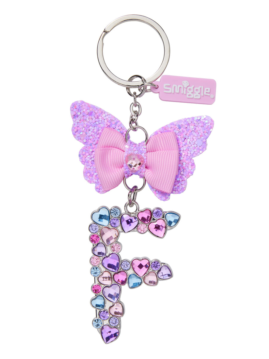 butterfly jewel alphabet keyring