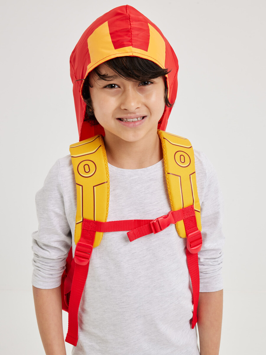 marvel iron man junior hoodie backpack