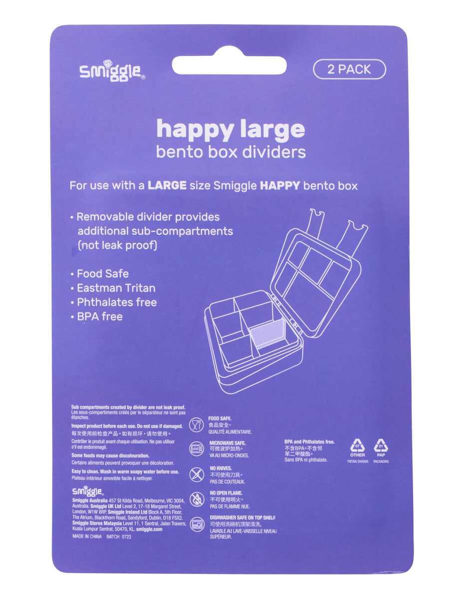 replacement happy bento lunchbox dividers x2