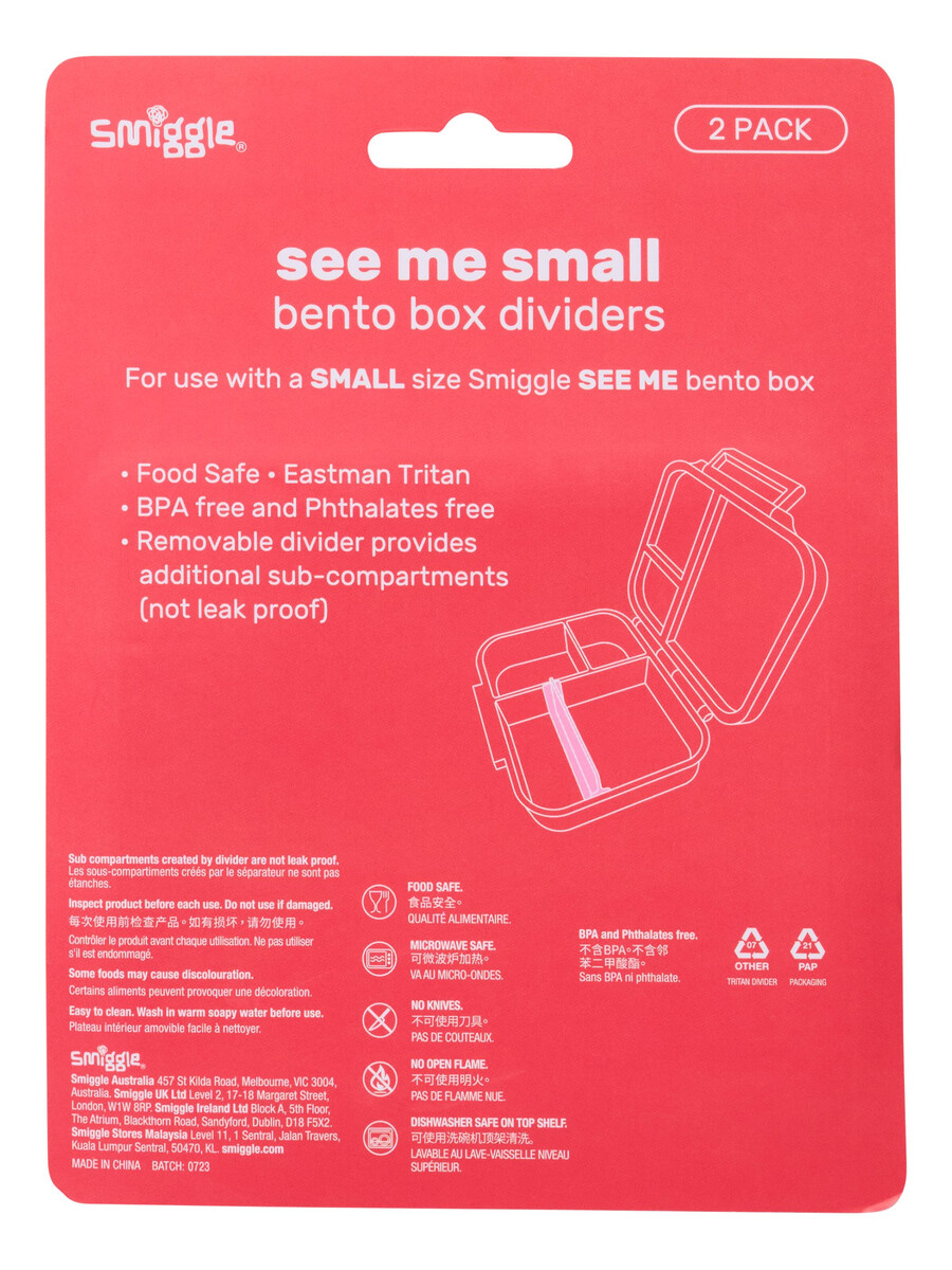 replacement see me bento lunchbox dividers x2