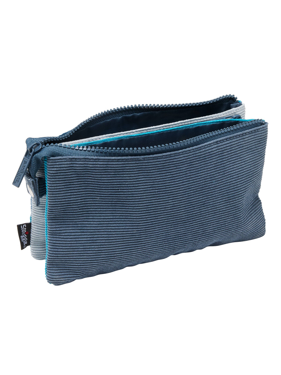 patch triple pocket pencil case