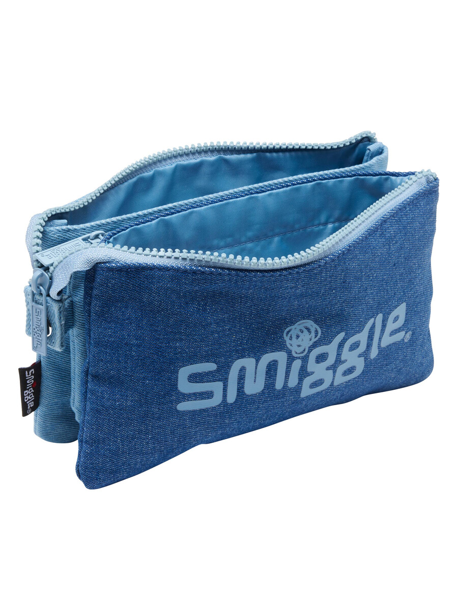 patch triple pocket pencil case