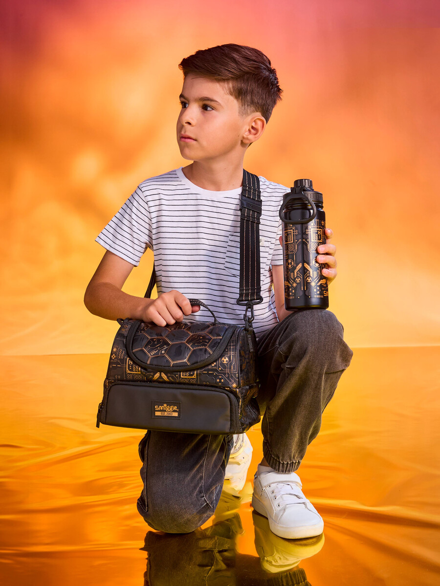 livewire large double lunchbox with strap