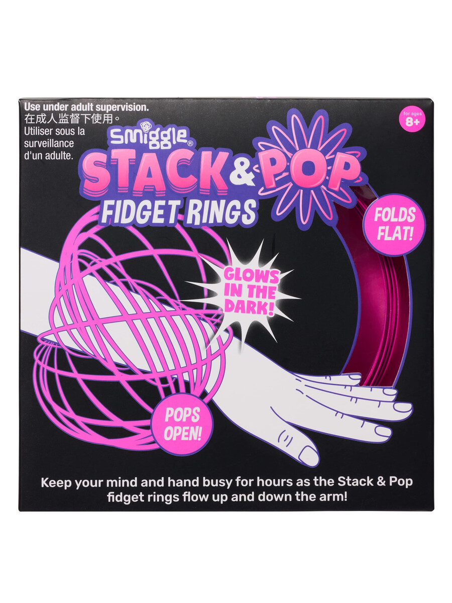 glow in the dark stack pop fidget rings