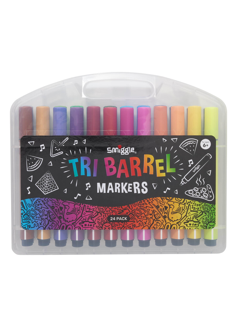 tri barrel markers pack x24