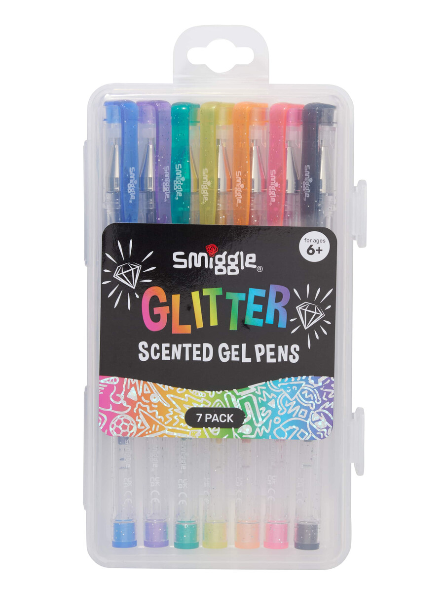 glitter scented gel pens pack x7