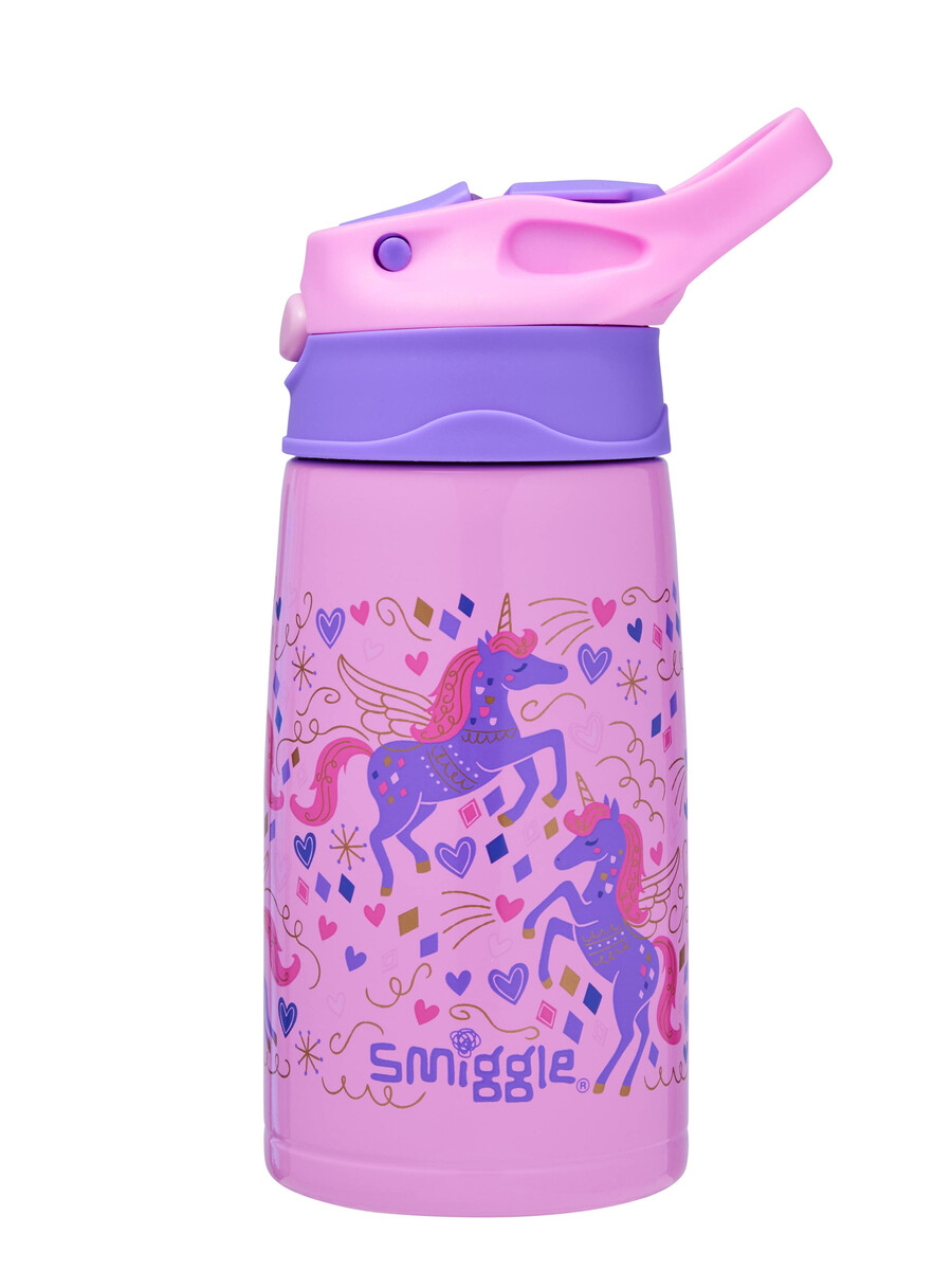 adventurous junior stainless steel flip drink bottle 400ml