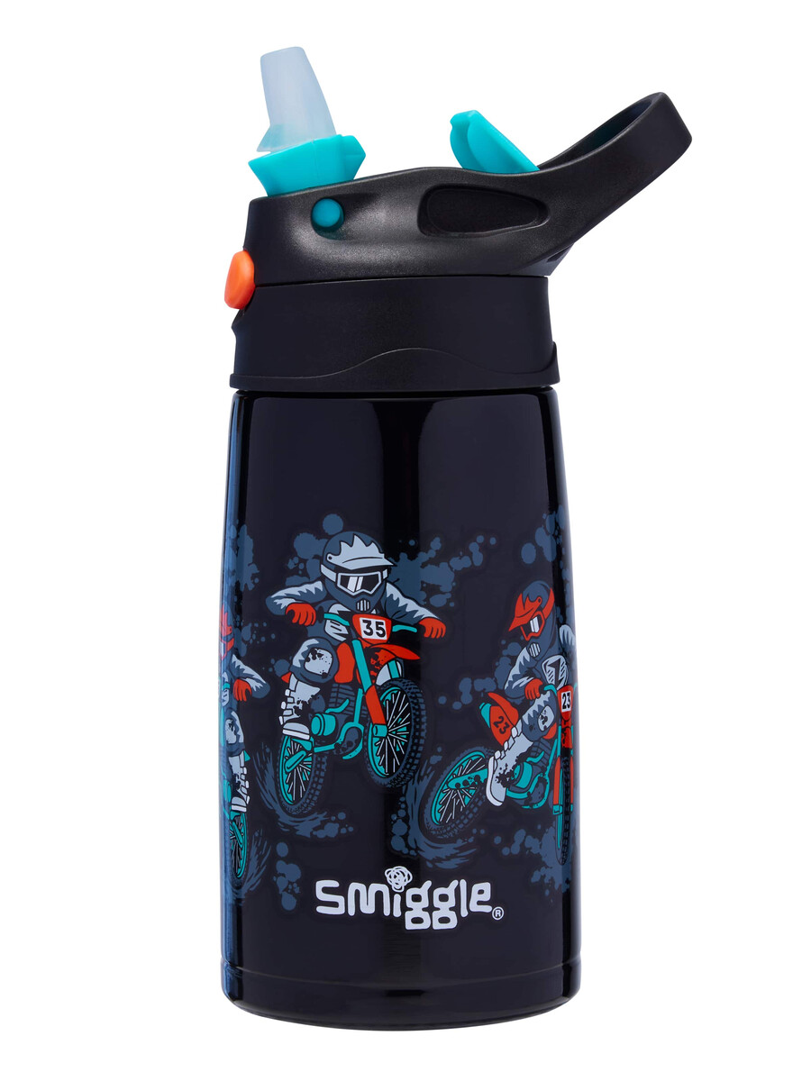 adventurous junior stainless steel flip drink bottle 400ml