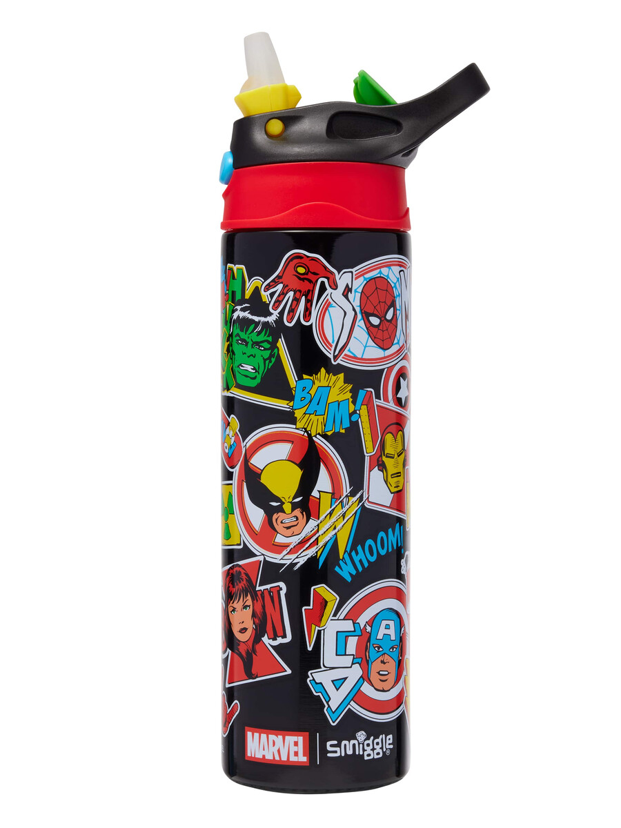 marvel insulated stainless steel flip drink bottle 520ml