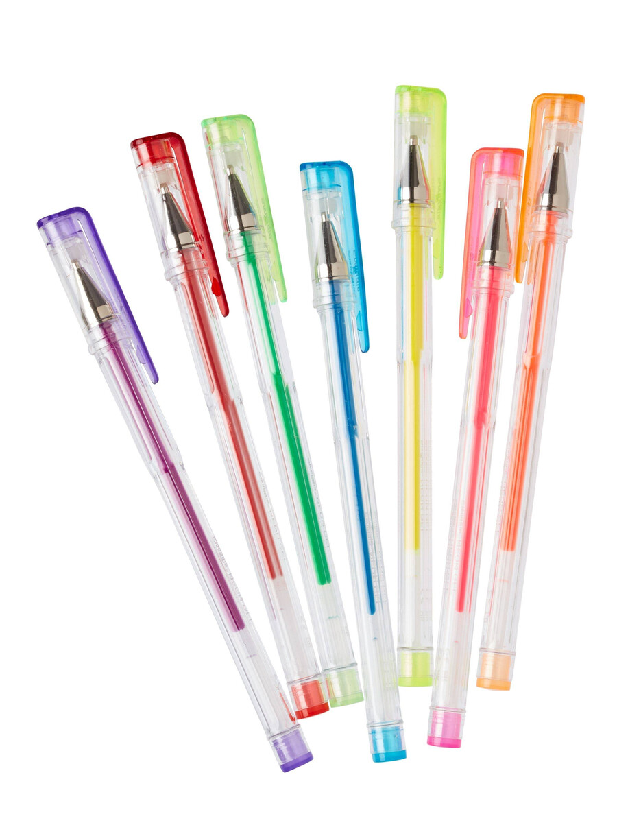 neon scented gel pens x7