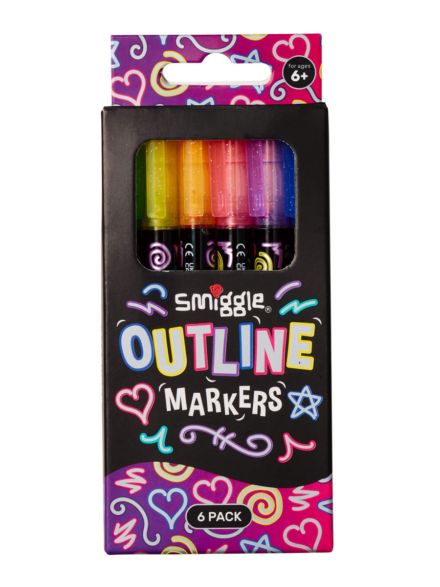 outline marker pack x6