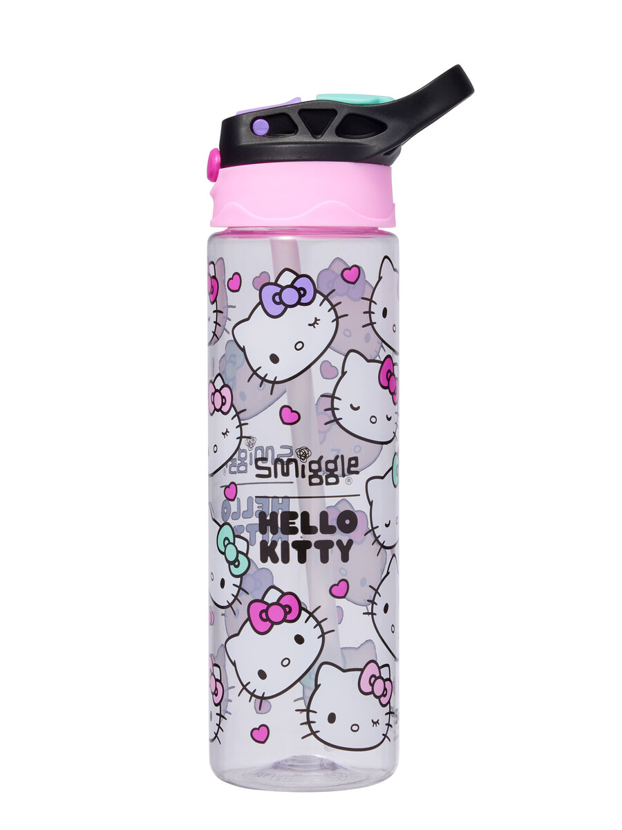 hello kitty plastic flip drink bottle 650ml