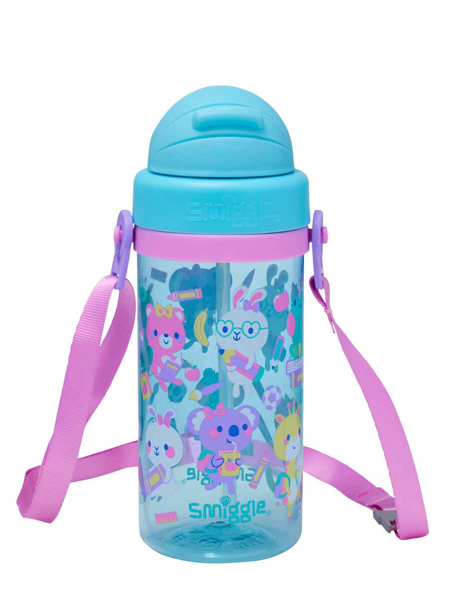 ready set go teeny tiny plastic drink bottle with strap 400ml