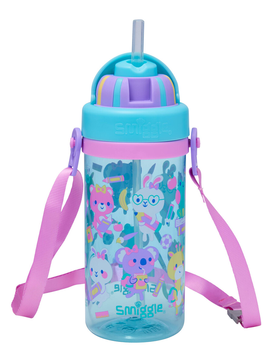 ready set go teeny tiny plastic drink bottle with strap 400ml