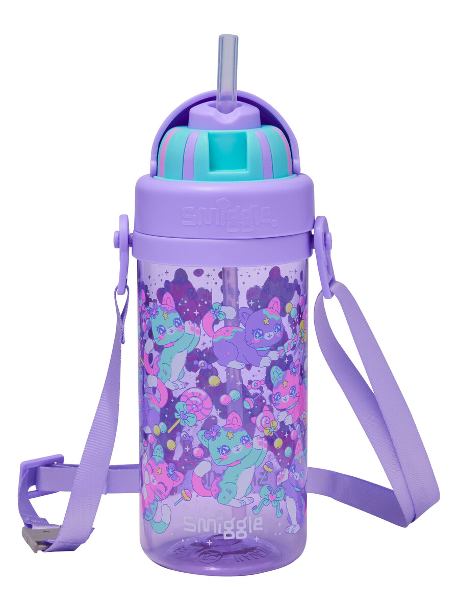 adventurous teeny tiny plastic drink bottle with strap 400ml