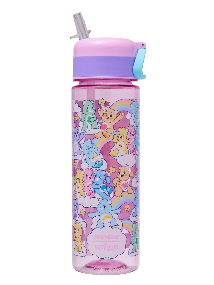care bears plastic flip drink bottle 650ml