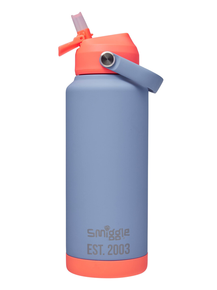 neon squiggle insulated stainless steel drink bottle 1l