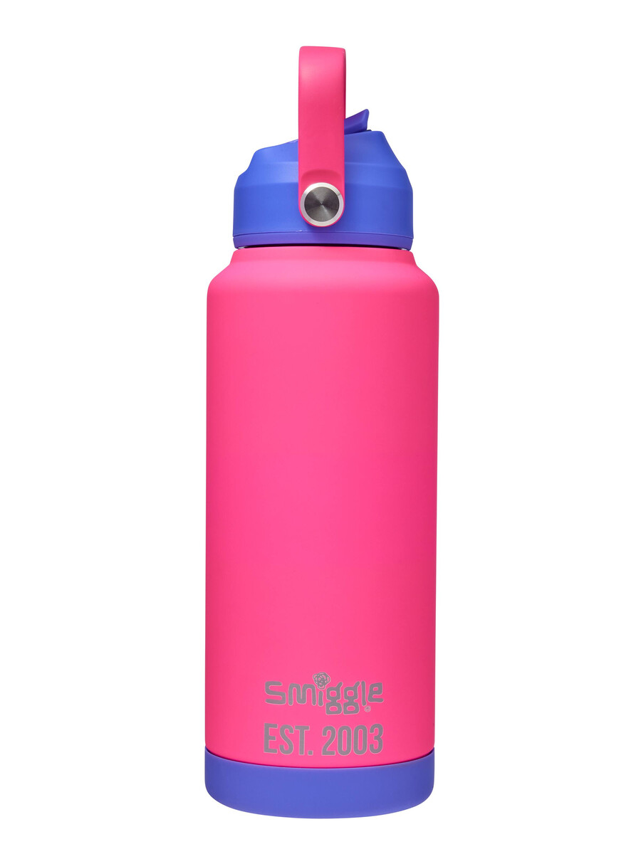neon squiggle insulated stainless steel drink bottle 1l