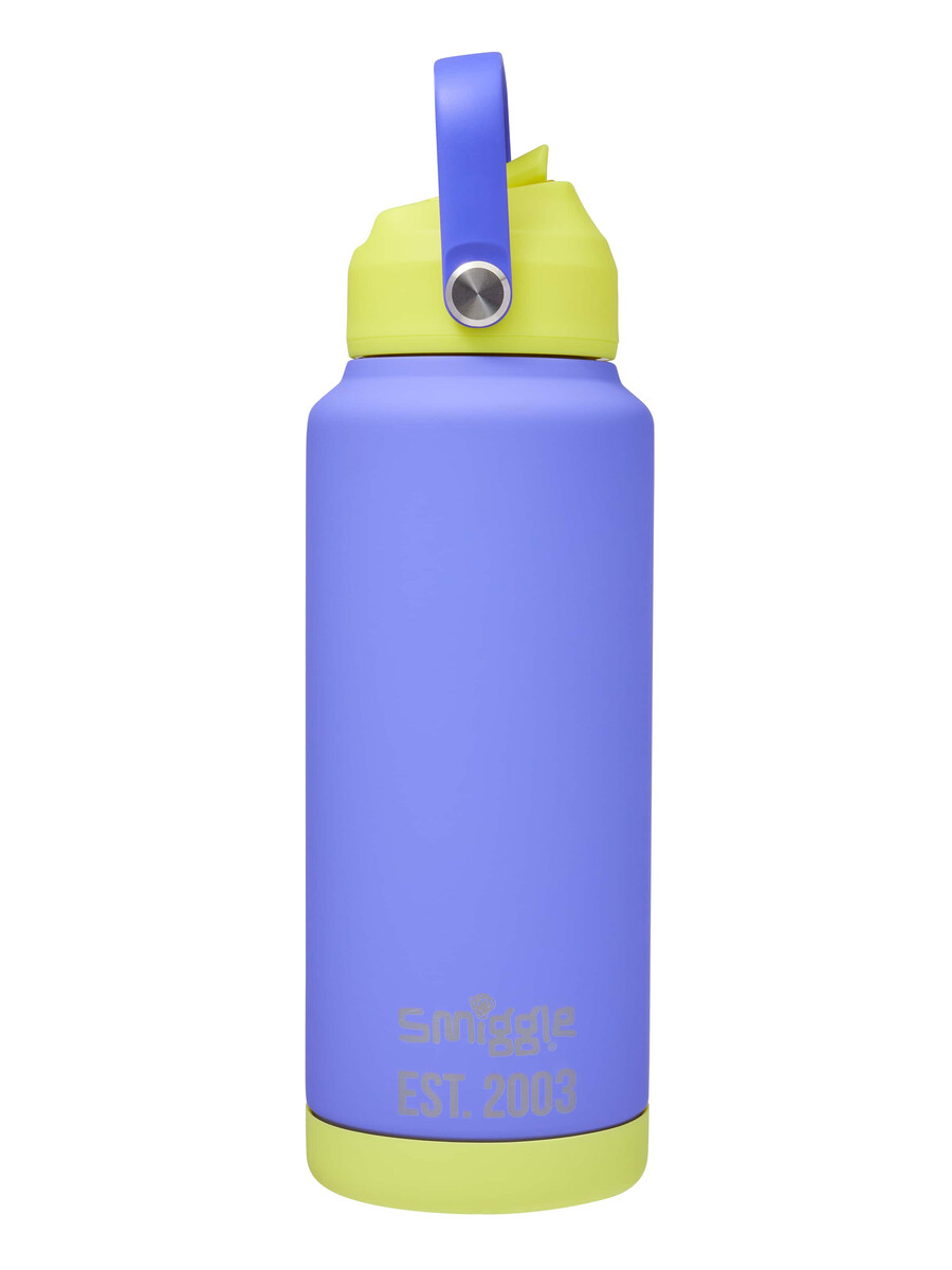 neon squiggle insulated stainless steel drink bottle 1l