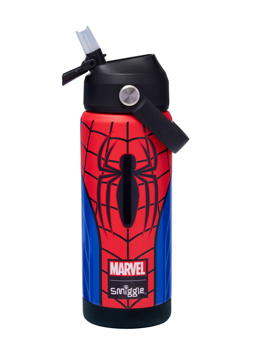 spider-man squiggle insulated stainless steel drink bottle 550ml
