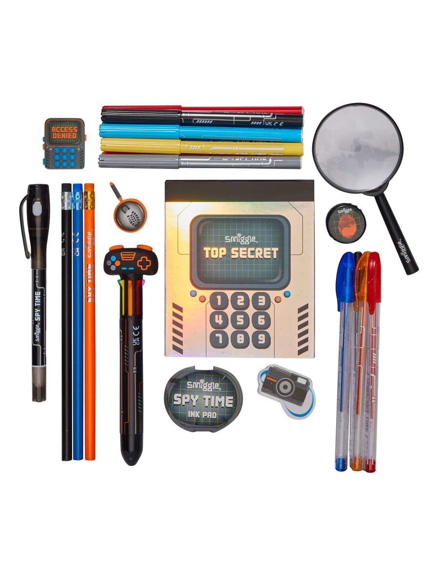 spy time colouring and writing set